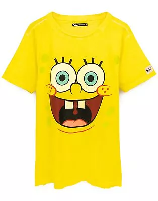 Buy SpongeBob SquarePants Yellow Short Sleeved T-Shirt (Mens) • 17.99£