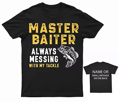 Buy Master Baiter Always Messing With My Tackle T-shirt Fishing Enthusiast Tee • 14.95£