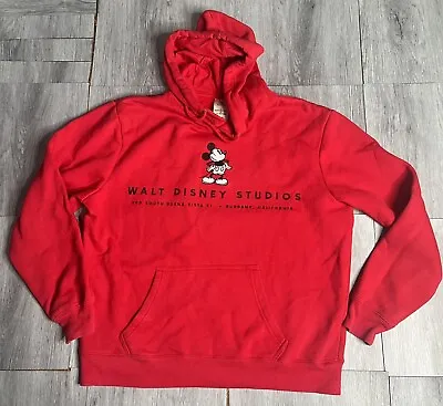 Buy Disney Studios California Hoodie  Spellout Red Retro Sweatshirt Size M • 14.99£