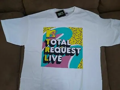 Buy MTV MUSIC TELEVISION - 2021 Total Request Live White Retro T-shirt ~S M L XL XXL • 37.19£