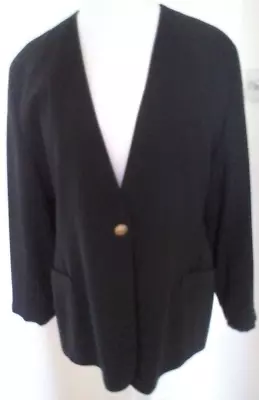 Buy Sensations Woman's Black Button Up Smart Casual Jacket - Size 20 Uk - Bust 48  • 11.99£
