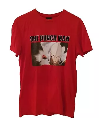 Buy Mens Extra Large Red Tshirt One Punch Man Cotton XL  • 7£