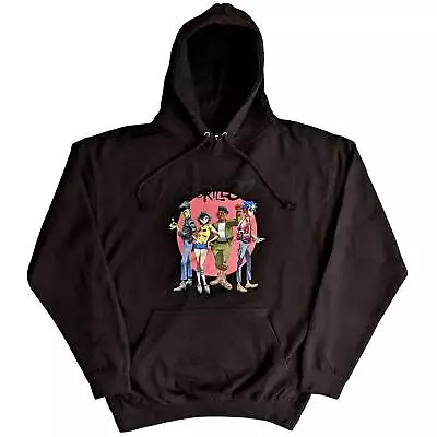Buy Gorillaz - Official Unisex Pullover Hoodie: Group Circle Rise- Black Cotton • 27.99£