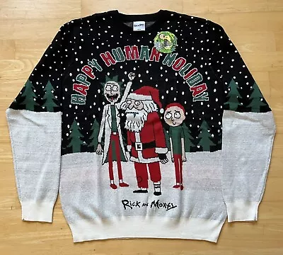 Buy XL 46  Inch Chest Rick And Morty Ugly Christmas Jumper Sweater Xmas Adult Swim • 33.99£