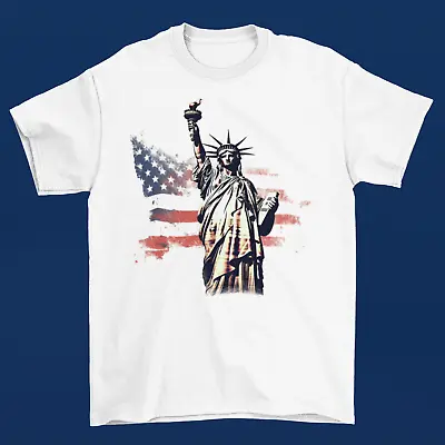 Buy American Flag T Shirt Liberty Independence Day Memorial Day Veterans Day Unisex • 12.95£