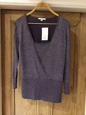 Buy Bnwt Klass Womens Christmas Sparkly Silver Jumper Uk 14-16 Size L Rrp£32.99 • 9.99£