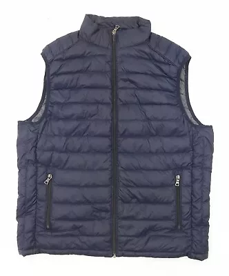 Buy Marks And Spencer Mens Blue Gilet Jacket Size L Zip • 18.25£