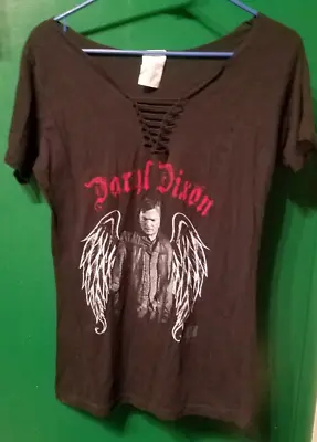 Buy 2013 The Walking Dead DARYL DIXON Wings T-shirt Juniors Woman's Slim Fit XL AMC • 10.39£
