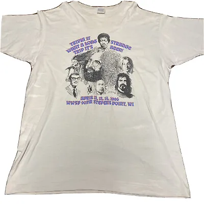 Buy VTG Trivia 27 T-Shirt Single Stitch Men’s Large Jerry Garcia/Jimmy Hendrix USA • 28.94£