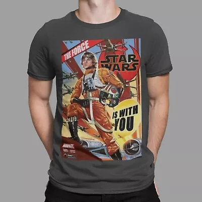 Buy Star Wars T-Shirt Force Comic Skywalker 77 Movie Rebel Tee  80s Retro  • 11.36£