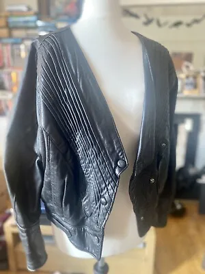 Buy VINTAGE Leather 80’s/ Gothic/ Metal/ Punk Jacket Womens • 35£