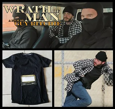Buy WRATH OF MAN: Post Malone Black Shirt Robber #6 Shirt W/COA • 574.26£