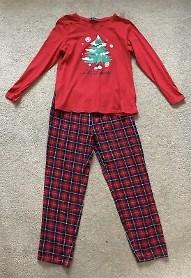 Buy Avenue Ladies Red Check 100% Cotton Snowman Christmas Pyjamas. Size Medium. VGC • 5£