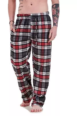 Buy Mens Flannel Pyjama Bottoms Brushed Cotton Check Lounge Pants Nightwear M-5XL • 11.95£