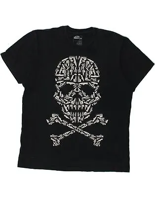 Buy VANS Mens Graphic T-Shirt Top Large Black Skull • 12.08£