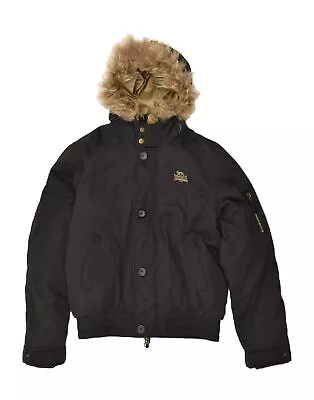 Buy LONSDALE Mens Hooded Padded Jacket UK 38 Medium Grey Polyester BD77 • 32.88£