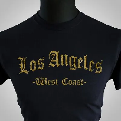 Buy Los Angeles West Coast T Shirt Hip Hop Rap Music Culture Gangster Black G • 13.99£
