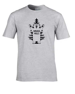 Buy Hugs Kill- Grizzly Bear Hugs- Funny Joke Design Men's T-Shirt • 14.95£