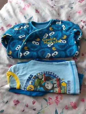 Buy Bundle Age 12-18 Mnths. All In One And Pyjamas. Sesame Street And Thomas Tank • 3.99£