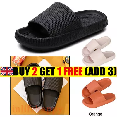 Buy Womens Pillow Sliders Slides EVA Comfort Summer Shower Beach Sandals Slippers • 4.99£