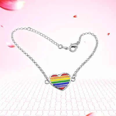 Buy  Unisex Bracelet Colorful Rainbow Heart Apparel Accessory Gift • 7.99£