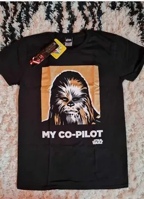 Buy Mens Star Wars Chewbacca My Co-Pilot Black T-shirt New • 9.99£