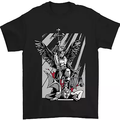 Buy St Michael Killing The Devil Christian God Mens T-Shirt 100% Cotton • 8.49£