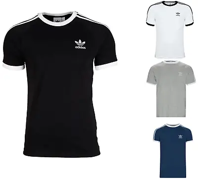 Buy Adidas T Shirt Mens Originals 3 Stripes Cotton Crew Neck Short Sleeve Top • 12.99£