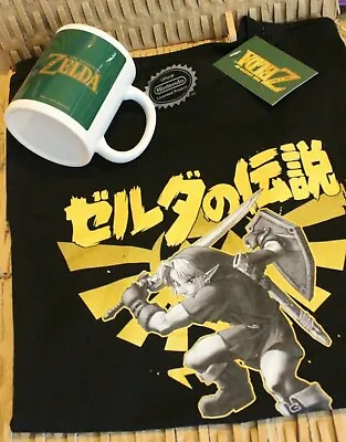 Buy Nintendo Legend Of Zelda Hyrule Link Size Large- T-shirt Plus Mug • 19.99£