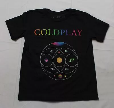 Buy Coldplay Kid's Short Sleeve Spheres Tour Crewneck T-Shirt ZS6 Black Large • 14.95£