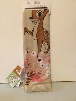 Buy Disney Bambi & Thumper Cotton Scarf Wrap Beige Pink 🌸 Flowers Bnwt • 10.95£