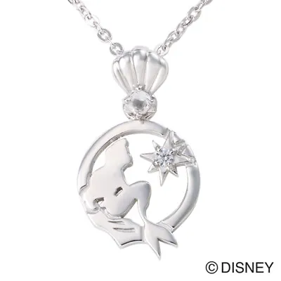 Buy White Clover Disney Series Little Mermaid Necklace Silver W/Box Gift • 120.46£