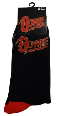 Buy David Bowie Logo Black Socks One Size UK 7-11 OFFICIAL • 8.89£