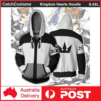 Buy Kingdom Hearts Sora Cosplay Hoodie Sweatshirt Pullover Jumper Zipper Jacket Coat • 24.17£