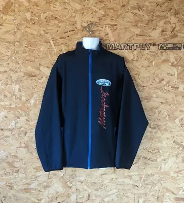 Buy Ford Motorsport Jacket Result Clothing Full Zip Blue With Red Spellout 2XL • 34.99£