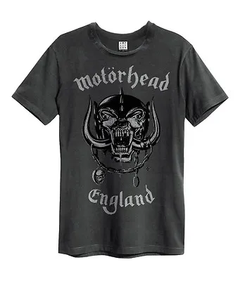 Buy Amplified - Motörhead England Logo Rock Herren T-Shirt (Grau) (S-XXL) • 29.36£