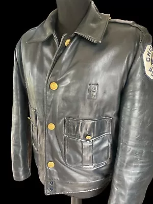 Buy Chicago P.D. Leather Police Jacket, Size 42 / 44 • 300£