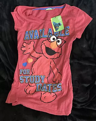 Buy Ladies Size 14 Available For Study Dates Elmo Sesame Street Tshirt Nwt • 12.50£
