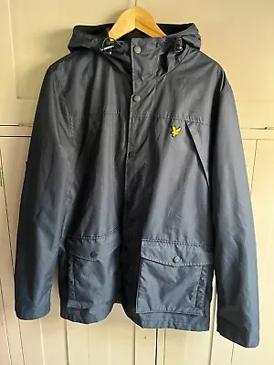 Buy Lyle & Scott Micro Fleece Lined Men's Hooded Jacket In Blue - Large • 15£