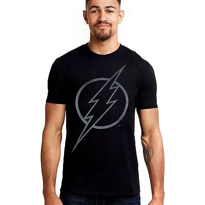Buy Official DC Comics Mens The Flash Line Logo T-shirt Black Sizes S - XXL • 13.99£