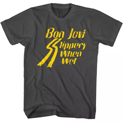 Buy Bon Jovi Slippery When Wet Men's T Shirt Rock Music Band Merch • 40.90£