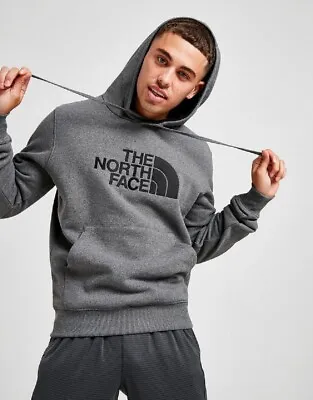 Buy The North Face Men's Drew Peak Pullover Hoodie Retro Draw Hoody Black Grey Smart • 59.99£