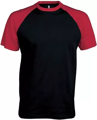Buy Kariban Baseball Contrast Men's T-Shirt (K330) - Adult Sports Crew Neck Tee • 11.29£