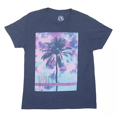 Buy OCEAN CURRENT Palm Tree Vibes Mens T-Shirt Blue USA M • 7.99£