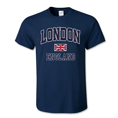Buy London England T-shirt Souvenir  Union Jack Printed Souvenir Ts Limited Offer • 5.99£