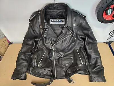 Buy Spada Rocker Cruiser Jacket Leather 48 Men's Black Armour Heavy Quality Piece • 79.99£
