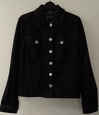 Buy Ladies Black Denim Jacket - Size 12 • 19£