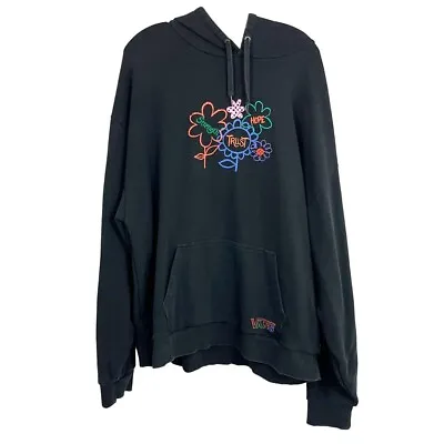 Buy Vans Cultivate Care Floral Embroidered Sweatshirt Hoodie In Black - Womens XXL • 47.24£