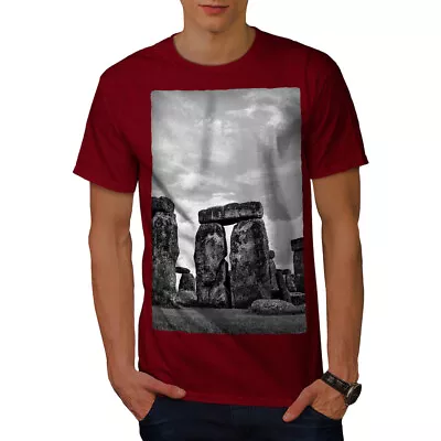 Buy Wellcoda Stone Field Photo Mens T-shirt, England Graphic Design Printed Tee • 15.99£