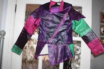 Buy Age 7-8 Diney Store Descendants Mal Faux Leather Jacket Fancy Dress • 15£